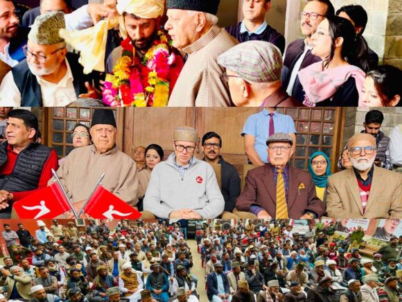 Dr. Farooq, Omar Abdullah welcome Choudhary Akram into NC