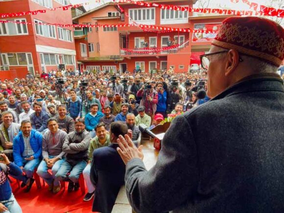 JKNC VP Omar Abdullah presided over a youth convention today at Party headquarters, Nawa-I-Subh.