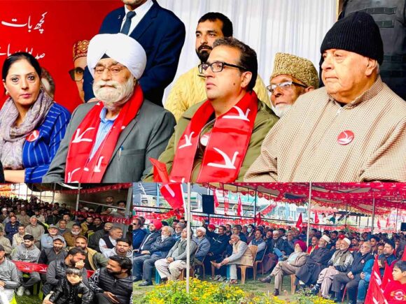 BJP, it’s proxies feeling the heat seeing massive support for NC: Dr. Farooq Abdullah Addresses workers convention in Chanapora constituency 