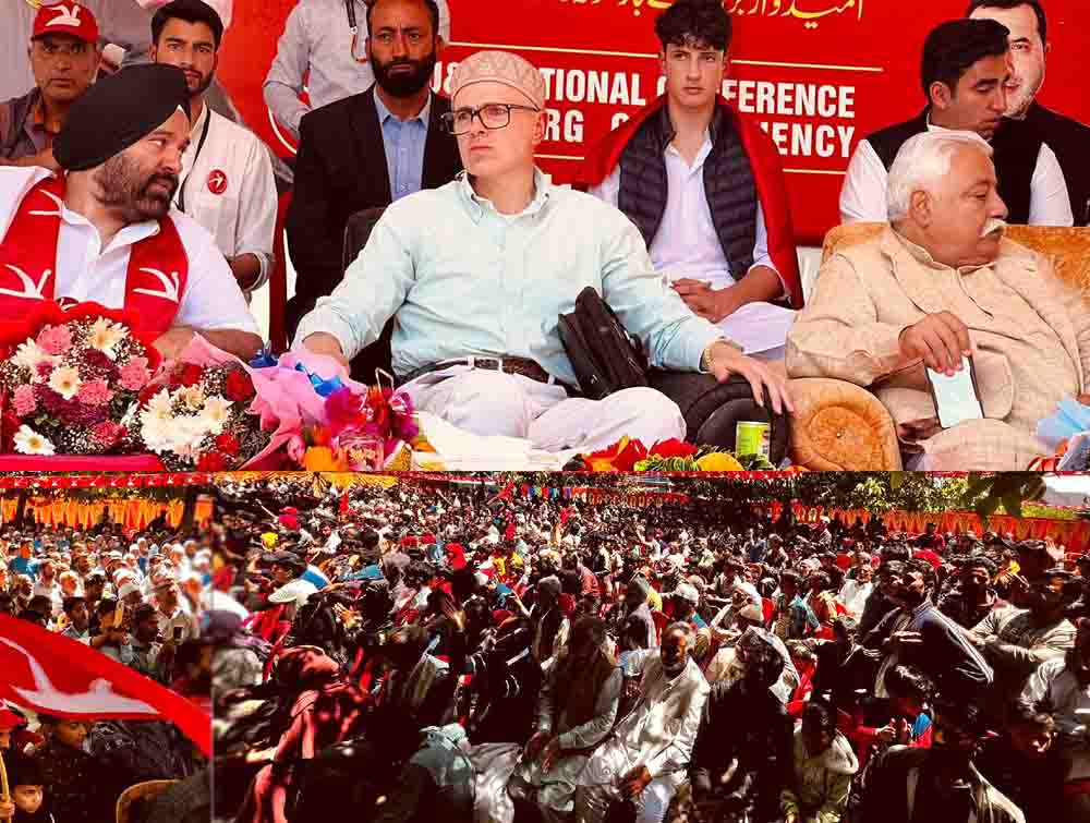 Omar Abdullah addresses series of election rallies, meetings in Tangmarg, Pattan