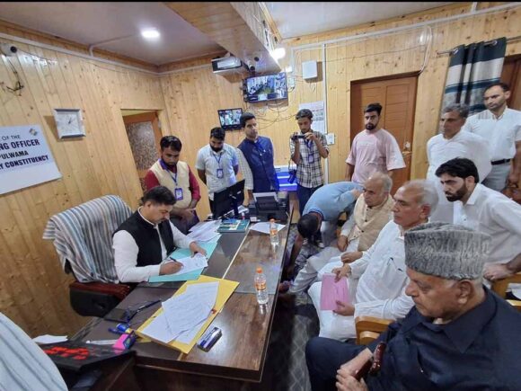 JKNC Senior Leader Mohammad Khalil Bandh filed his nomination for Pulwama