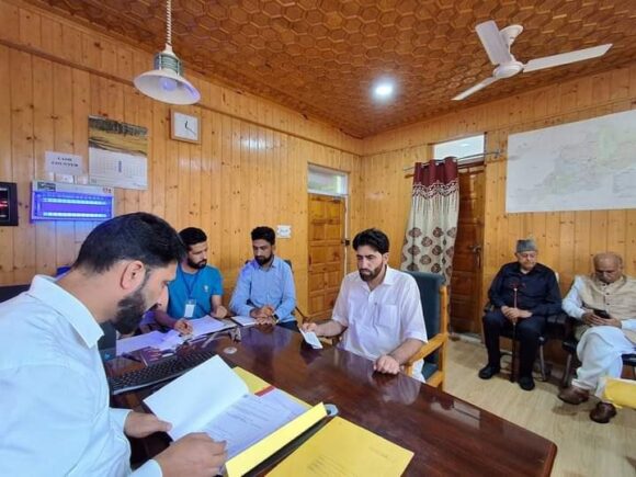 Senior Party Leader Ghulam Mohi-ud-din Mir filed his Nomination from Rajpora