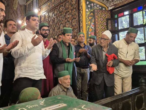 JKNC Chief Spokesperson and Alliance-candidate Zadibal Tanvir Sadiq visited several revered shrines