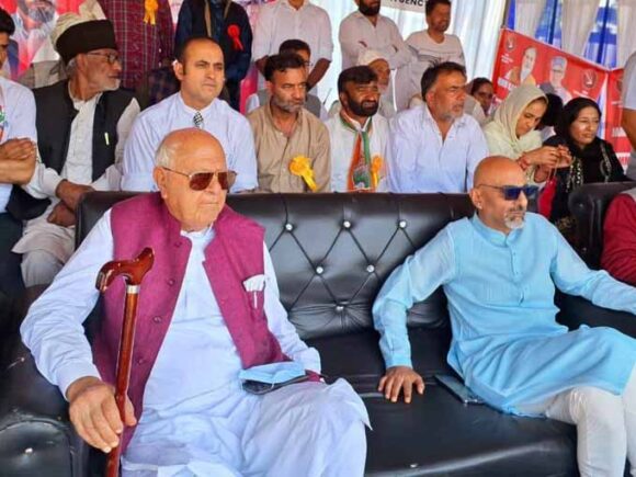 Dr. Farooq Abdullah addresses public rally in Kellar Shopian 