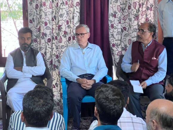 JKNC Vice President & Alliance Candidate from Budgam Constituency Omar Abdullah meet with the J&K youth forum in Budgam