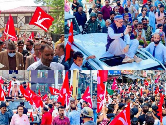 Omar Abdullah files nomination papers from Ganderbal assembly segment 