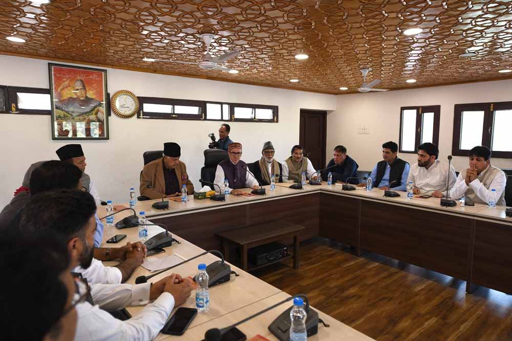 Today JKNC President Dr Farooq Abdullah presided over the legislative party meeting of JKNC.