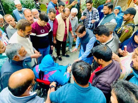 Tanvir Sadiq donates an avant-garde wheelchair shortly after being sworn in as MLA 